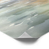 Laguna Beach Watercolor Art Print Poster (Ecke)