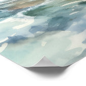 Laguna Beach Watercolor Art Print Poster (Ecke)