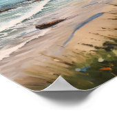 Laguna Beach Watercolor Art Print Poster (Ecke)
