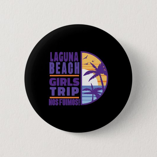 Laguna California Ca Strand Mädchen Reise Urlaub F Button (Vorderseite)