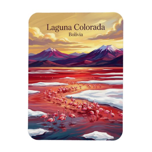 Laguna Colorada Bolivien Magnet (Vertikal)
