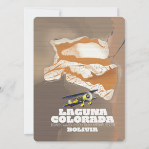 Laguna Colorada Bolivien Salzsee Reiseplakat