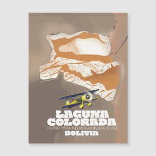 Laguna Colorada Bolivien Salzsee Reiseplakat Magnetkarte