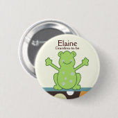 Laguna frog Name Tag Baby Duschtaste Button (Vorne & Hinten)