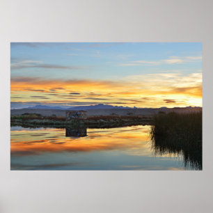 Laguna Nimez Sunset, El Calafate, Argentinien Poster