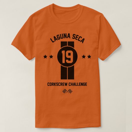 Laguna Seca Schwarz T-Shirt (Design vorne)
