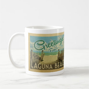 Laguna-Strand-Vintage Reise Kaffeetasse