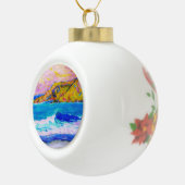 Laguna-Strandspritzen Keramik Kugel-Ornament (Rechts)