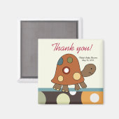 Laguna Turtle Baby Shower Favor Magnet (Vorderseite/Rückseite)