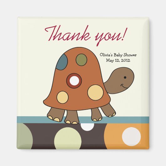 Laguna Turtle Baby Shower Favor Magnet (Vorne)