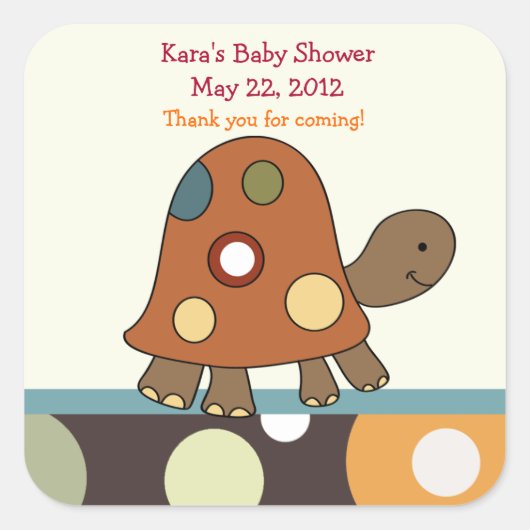 Laguna Turtle SQUARE Gefallen Sticker (Vorderseite)