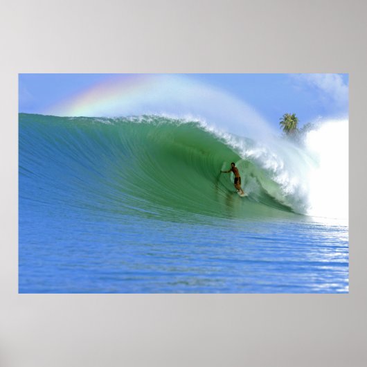 Lagundri Bay: Surfer's Paradise Rainbow Wave Poster (Vorne)