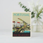 Lagune Aveiro Illustration Portugal Postkarte (Stehend Vorderseite)