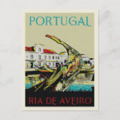 Lagune Aveiro Illustration Portugal Postkarte (Vorderseite)