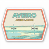 Lagune Aveiro Illustration Portugal Sticker (Vorderseite)