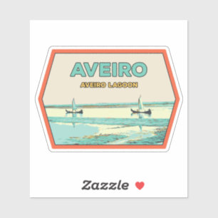 Lagune Aveiro Illustration Portugal Sticker
