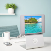 Lagune Bora Aufkleber (Laptop auf Schreibtisch)