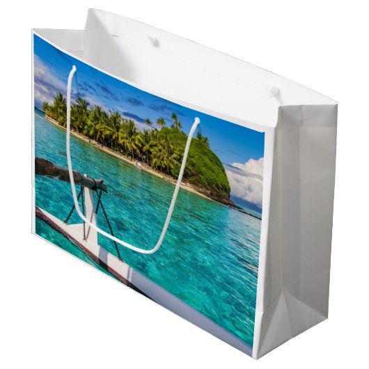 Lagune Bora Große Geschenktüte (Vorderseite Schrägansicht)