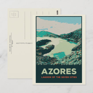 Lagune der Azoren von 7 Städten - Beispiel Portuga Postkarte