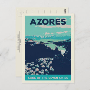 Lagune der Azoren von 7 Städten - Beispiel Portuga Postkarte