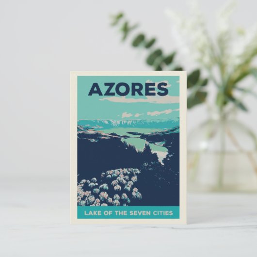 Lagune der Azoren von 7 Städten - Beispiel Portuga Postkarte (Stehend Vorderseite)