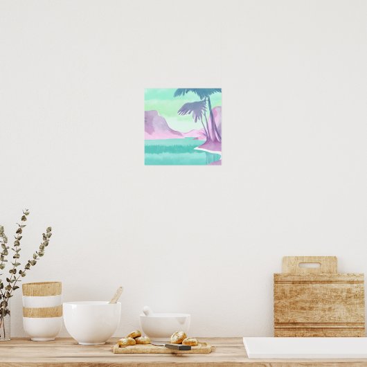 Lagune Pastel Poster (Küche)