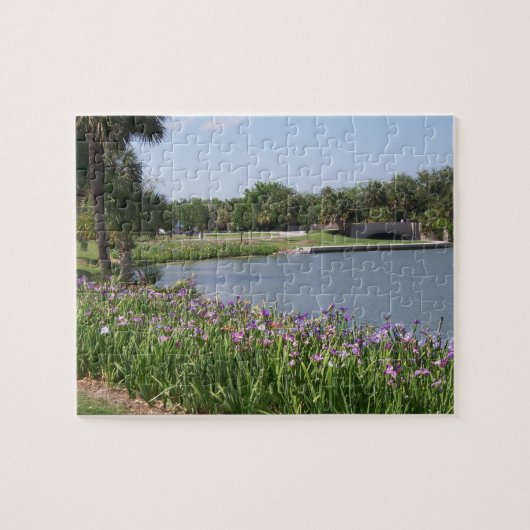 Lagune und Blume Puzzle (Horizontal)
