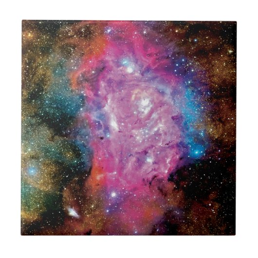 Lagunennebel Interstellare Wolken Foto Fliese (Vorderseite)