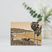 Lagunenstrand Vintag Postkarte (Stehend Vorderseite)