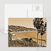 Lagunenstrand Vintag Postkarte (Vorne/Hinten)