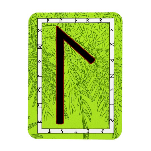 Laguz Viking Rune Magnet - LIFE! (Vertikal)