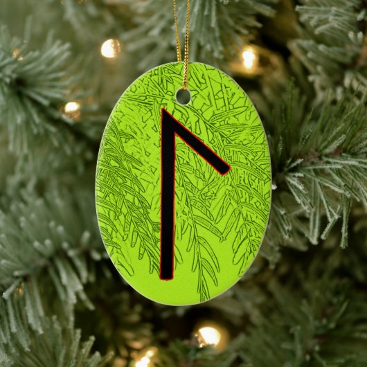 Laguz Viking Rune Weihnachten Ornament - LIFE! (Baum)