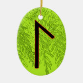 Laguz Viking Rune Weihnachten Ornament - LIFE! (Vorne)