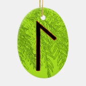 Laguz Viking Rune Weihnachten Ornament - LIFE! (Hinten)