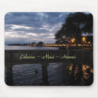 Lahaina City Lights - Sonnenuntergang Mousepad