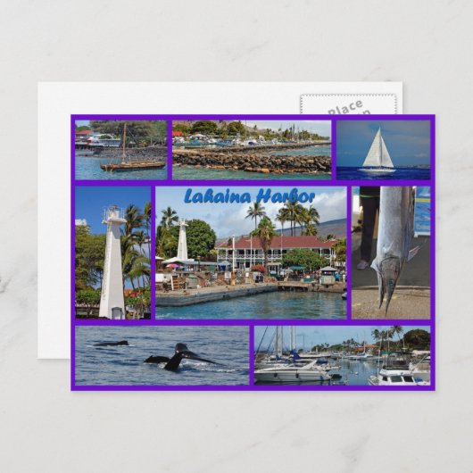 Lahaina Harbor Postkarte (Vorne/Hinten)