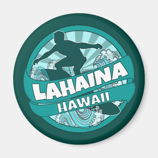 Lahaina Hawaii aquamariner Logomagnet Magnet (Vorne)