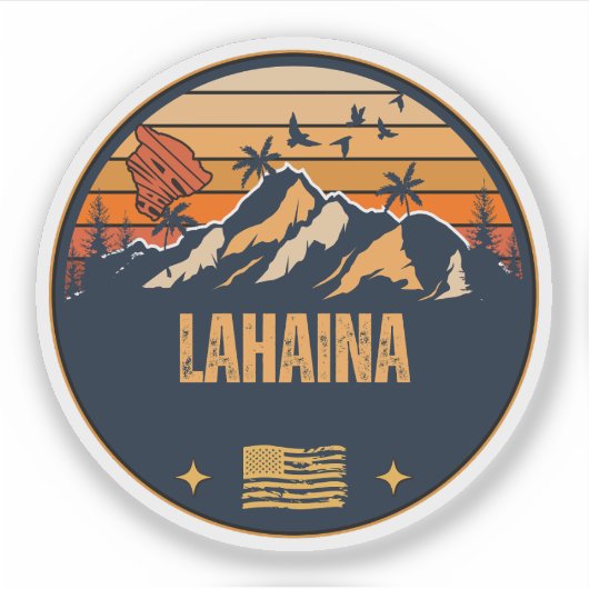 Lahaina, Hawaii Aufkleber (Vorderseite)