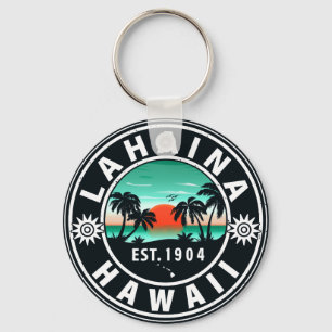 Lahaina Hawaii Beach Retro Sunset Souvenir 60er Schlüsselanhänger