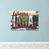 Lahaina, Hawaii - Große Briefmarkenszenen Leinwanddruck (Insitu (Holzboden))