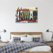 Lahaina, Hawaii - Große Briefmarkenszenen Leinwanddruck (Insitu (Schlafzimmer))