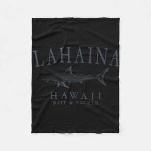 Lahaina Hawaii Hai vintage Schiefer Kunst Angeln Fleecedecke