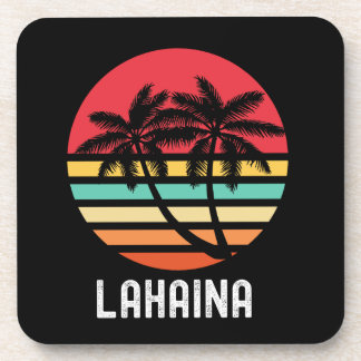 Lahaina Hawaii Vintage 70er Retro-Design Getränkeuntersetzer
