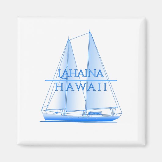 Lahaina Küste Nautical Segelschiff Magnet (Vorne)