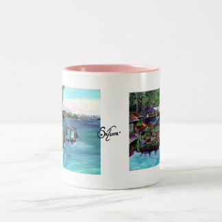 Lahaina Maui~ Fisch-Firmenmalerei Zweifarbige Tasse