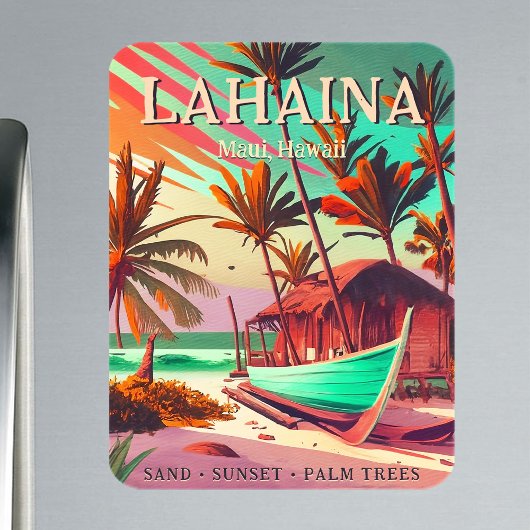 Lahaina Maui Hawaii 60er Magnet