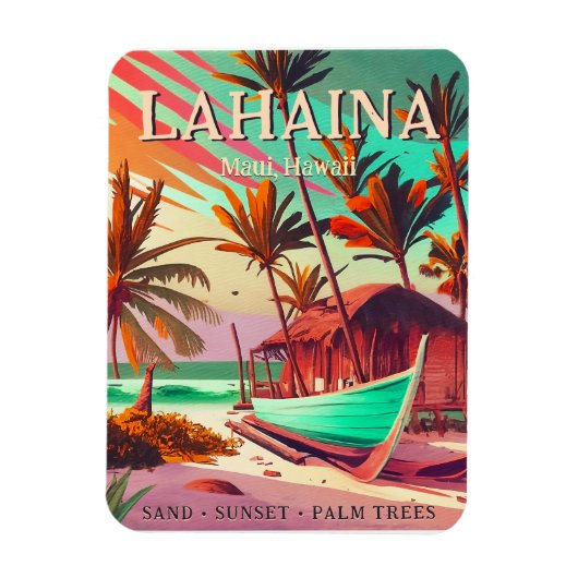 Lahaina Maui Hawaii 60er Magnet (Vertikal)