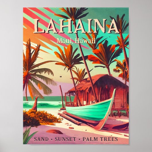 Lahaina Maui Hawaii 60er Poster (Vorne)