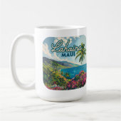 Lahaina Maui Hawaii Beach Coast Retro Kaffeetasse (Links)