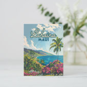 Lahaina Maui Hawaii Beach Coast Retro Postkarte (Stehend Vorderseite)